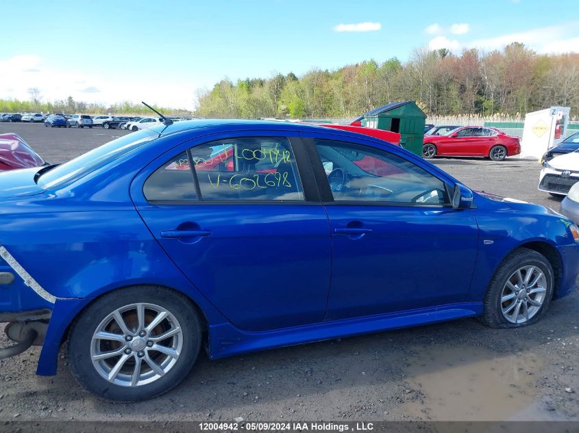 2016 Mitsubishi Lancer Es/Se/Sel VIN: JA32V2FW3GU602698 Lot: 12004942