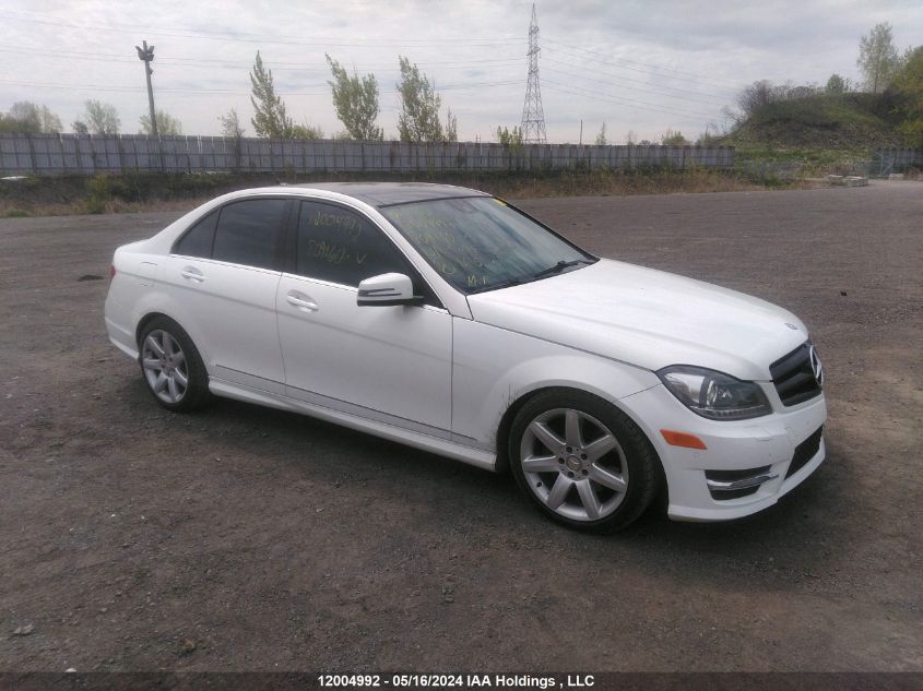 2013 Mercedes-Benz C-Class VIN: WDDGF8JB9DA809160 Lot: 12004992