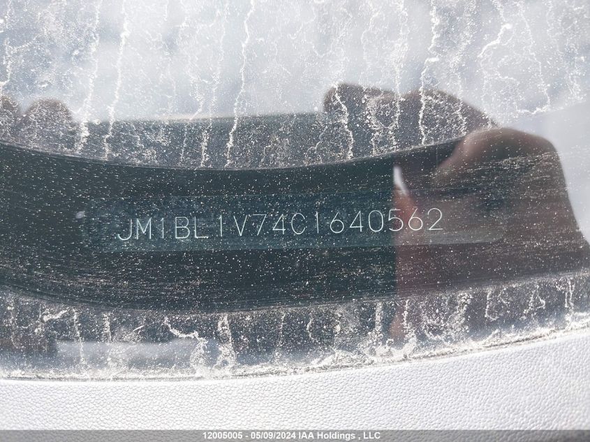 2012 Mazda 3 I VIN: JM1BL1V74C1640562 Lot: 12005005