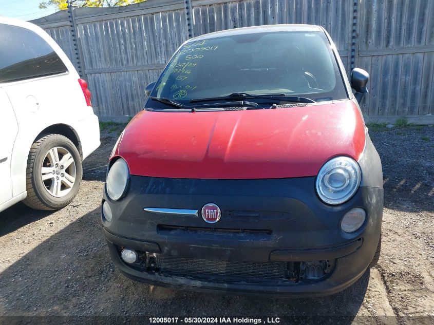 2012 Fiat 500 Sport VIN: 3C3CFFBR7CT102966 Lot: 12005017