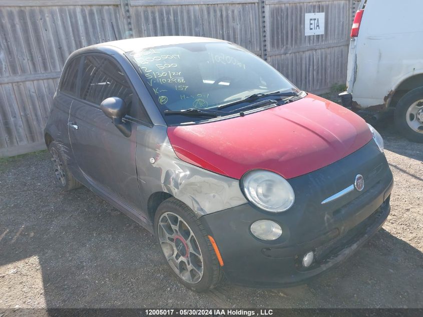 2012 Fiat 500 Sport VIN: 3C3CFFBR7CT102966 Lot: 12005017