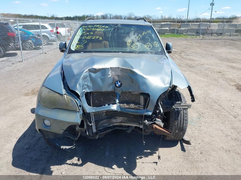 2007 BMW X5 3.0I VIN: 5UXFE43597L012293 Lot: 12005022