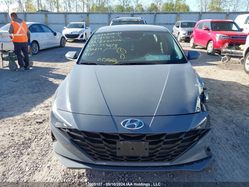 2022 Hyundai Elantra Sel VIN: KMHLM4AG4NU355673 Lot: 12005107