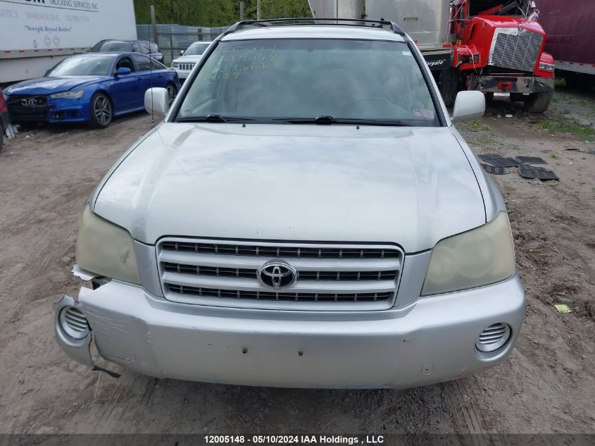 2003 Toyota Highlander Limited VIN: JTEHF21A430109159 Lot: 12005148