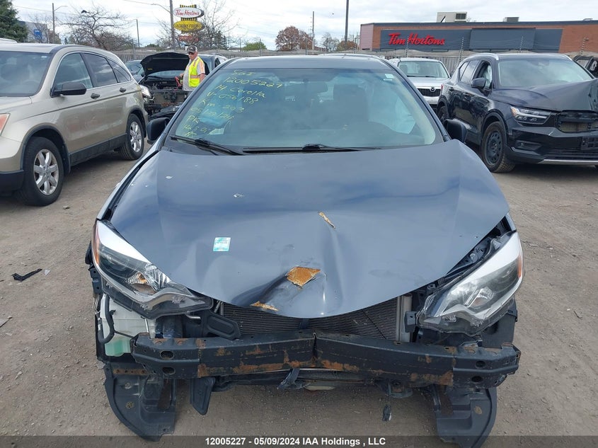 2014 Toyota Corolla L/Le/Le Pls/Prm/S/S Pls VIN: 2T1BURHE5EC056188 Lot: 12005227