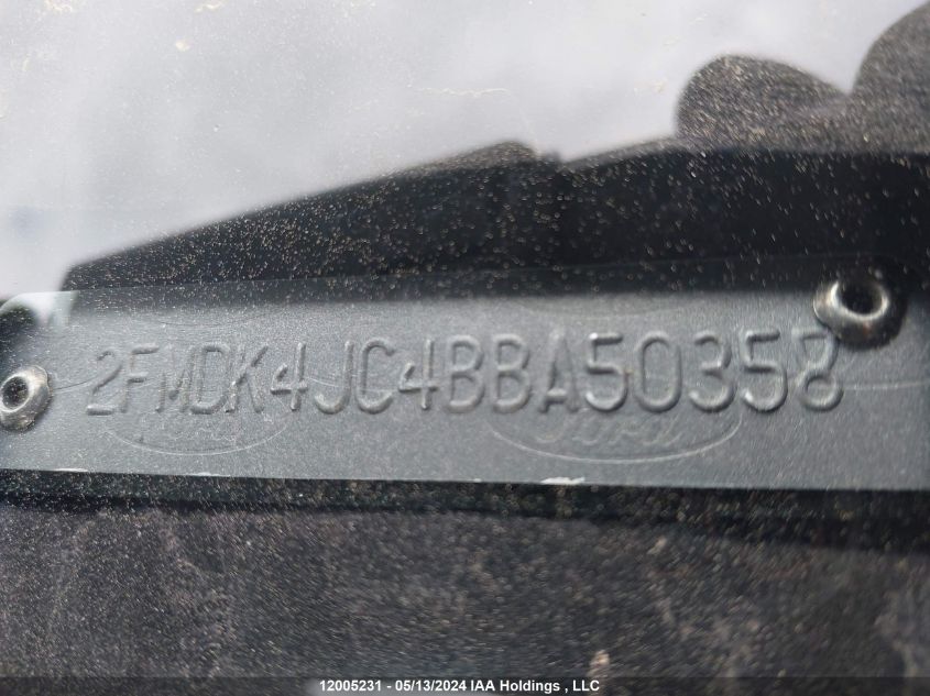 2011 Ford Edge Sel VIN: 2FMDK4JC4BBA50358 Lot: 12005231