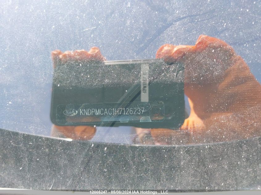 2017 Kia Sportage VIN: KNDPMCAC1H7126237 Lot: 12005247