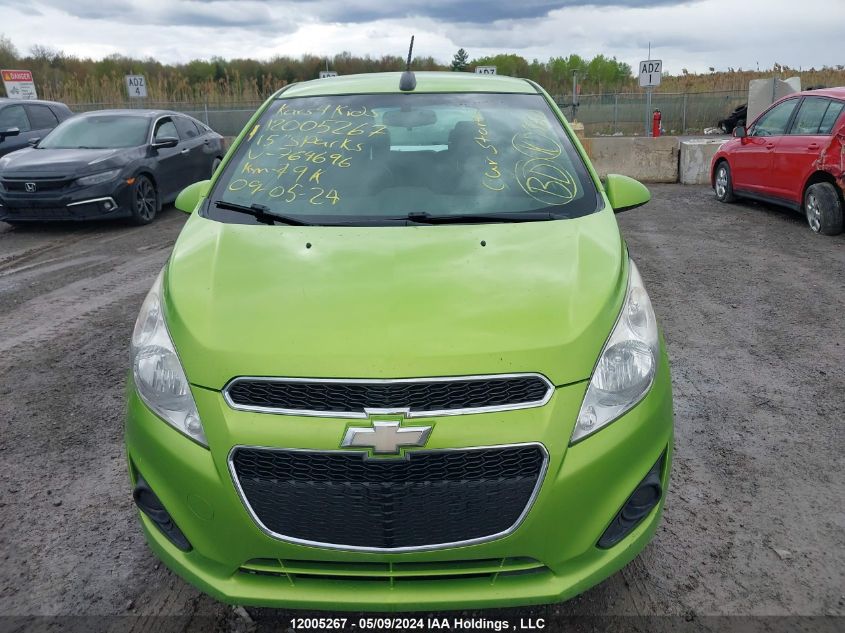 2015 Chevrolet Spark 1Lt VIN: KL8CD6S91FC764696 Lot: 12005267