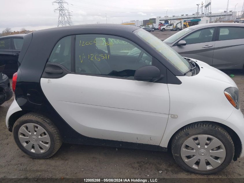 2016 Smart Fortwo VIN: WMEFJ5DA7GK126511 Lot: 12005288