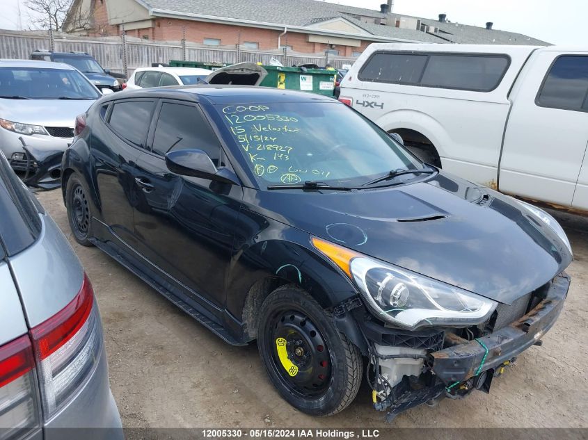 2015 Hyundai Veloster Turbo VIN: KMHTC6AE6FU218927 Lot: 12005330