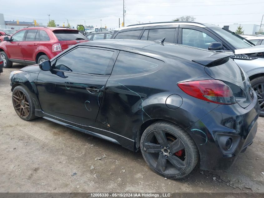 2015 Hyundai Veloster Turbo VIN: KMHTC6AE6FU218927 Lot: 12005330