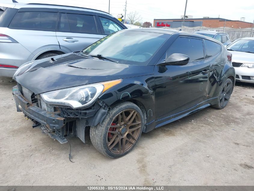 2015 Hyundai Veloster Turbo VIN: KMHTC6AE6FU218927 Lot: 12005330