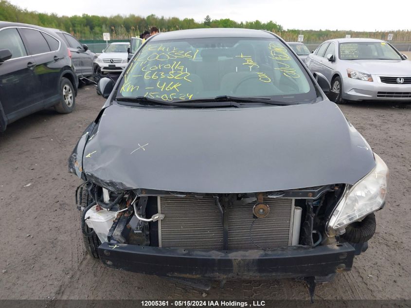 2011 Toyota Corolla VIN: 2T1BU4EE9BC663522 Lot: 12005361