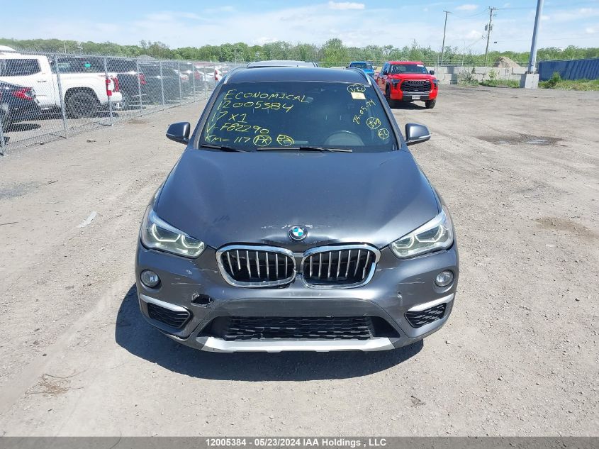 2017 BMW X1 VIN: WBXHT3C38H5F82290 Lot: 12005384