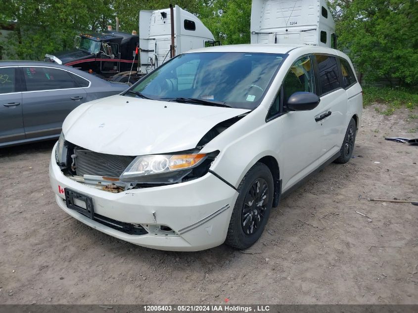 2015 Honda Odyssey VIN: 5FNRL5H22FB505713 Lot: 12005403