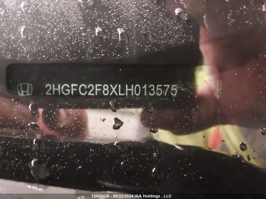 2020 Honda Civic Sedan VIN: 2HGFC2F8XLH013575 Lot: 12005428