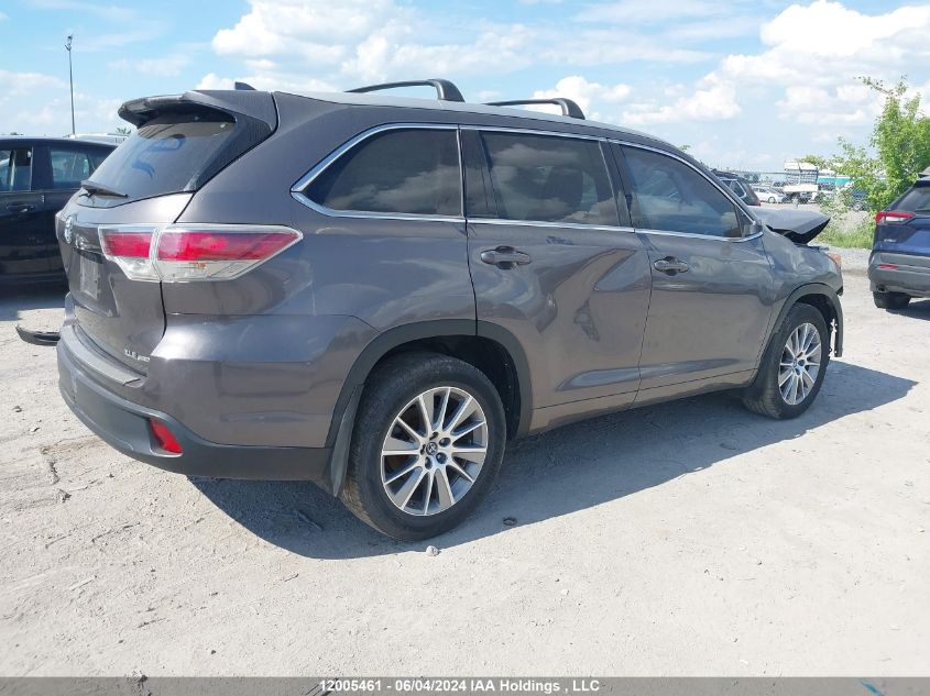 2016 Toyota Highlander Xle VIN: 5TDJKRFH1GS244294 Lot: 12005461