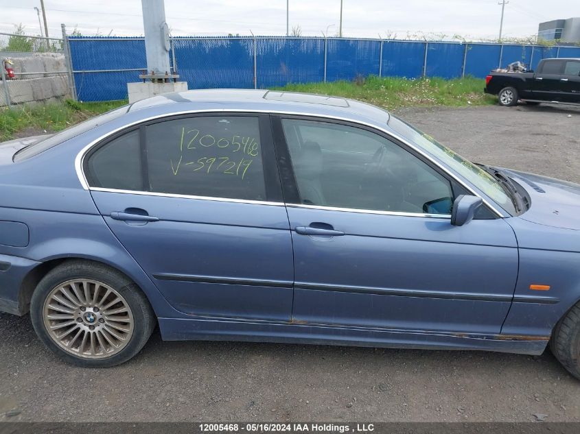 2001 BMW 330 I VIN: WBAAV53461JS97219 Lot: 12005468