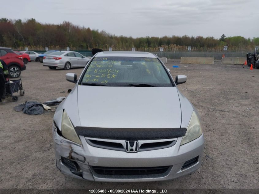 2006 Honda Accord Sdn VIN: 1HGCM55836A800924 Lot: 12005483