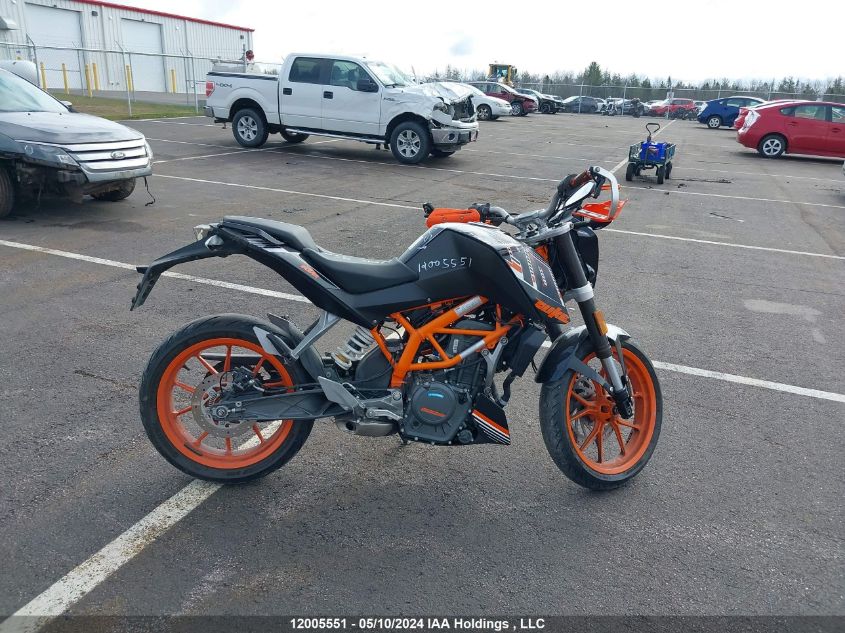 2016 Ktm Rc 390 VIN: MD2JGJ400GC274432 Lot: 12005551