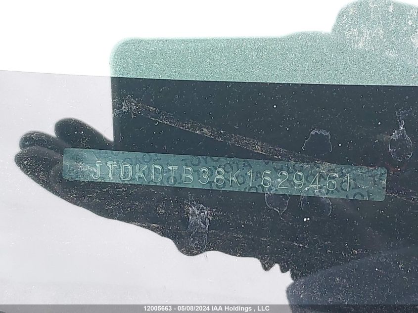 2019 Toyota Prius C VIN: JTDKDTB38K1629461 Lot: 12005663