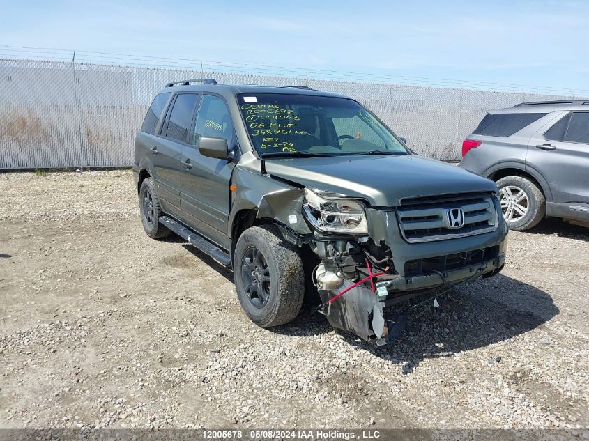 2006 Honda Pilot VIN: 2HKYF18566H001043 Lot: 12005678