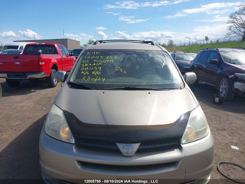 2005 Toyota Sienna Ce/Le VIN: 5TDZA23C55S281139 Lot: 12005758
