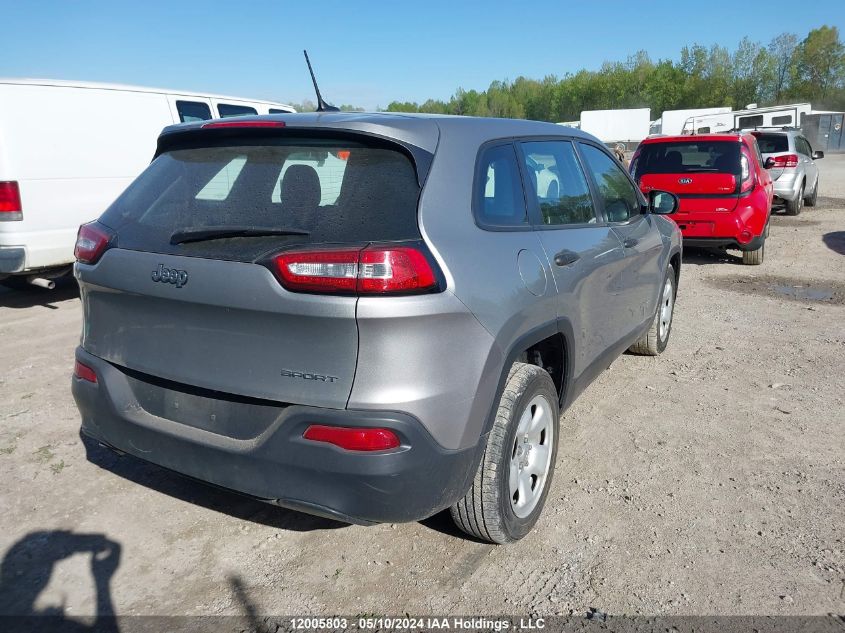 2016 Jeep Cherokee Sport VIN: 1C4PJLAB8GW303743 Lot: 12005803