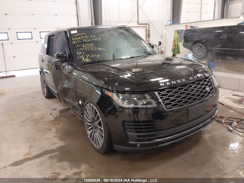 2020 Land Rover Range Rover VIN: SALGS5SE2LA576047 Lot: 12005826