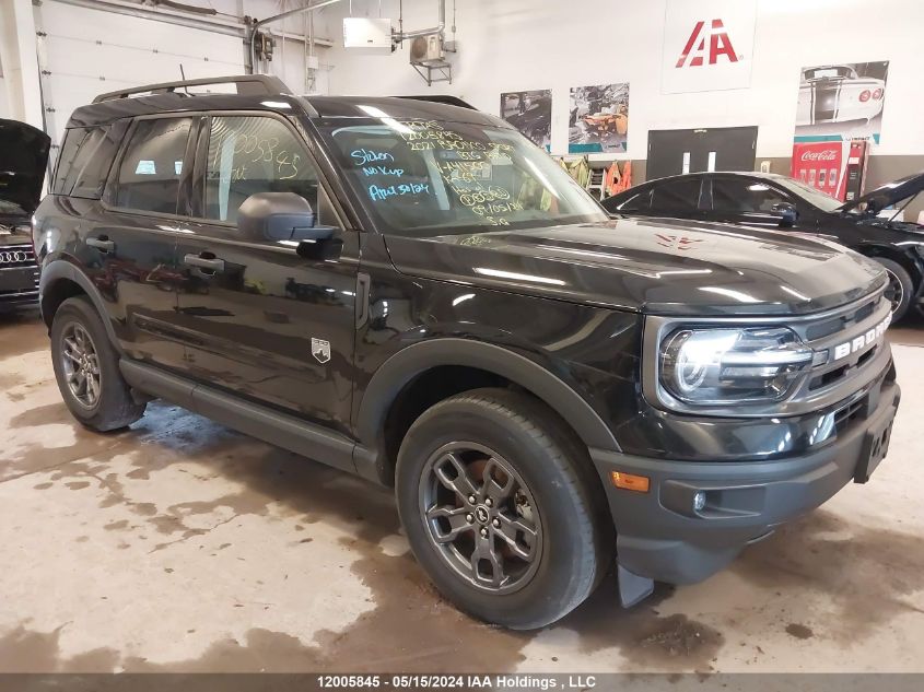 2021 Ford Bronco Sport Big Bend VIN: 3FMCR9B60MRA41500 Lot: 12005845