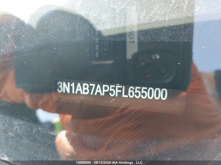 2015 Nissan Sentra VIN: 3N1AB7AP5FL655000 Lot: 12005885