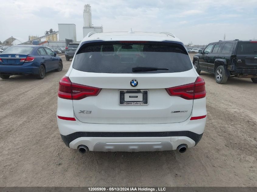 2019 BMW X3 VIN: 5UXTR9C50KLP87305 Lot: 12005909