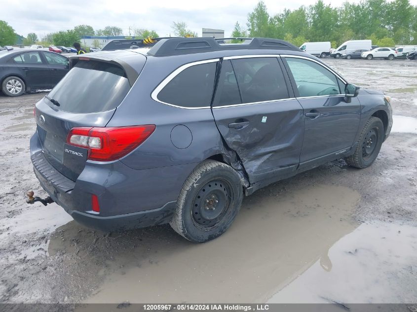 2016 Subaru Outback 2.5I Limited VIN: 4S4BSCLC3G3221400 Lot: 12005967