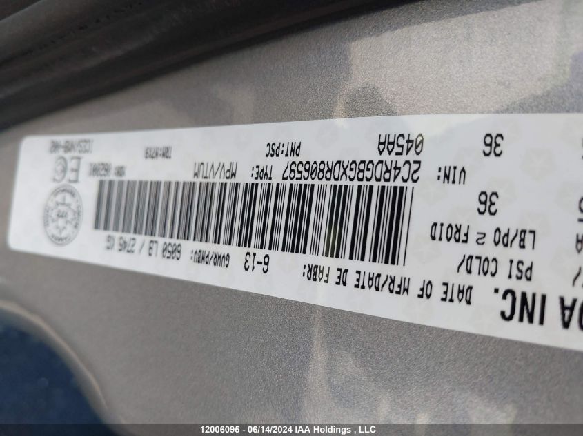 2013 Dodge Grand Caravan Se VIN: 2C4RDGBGXDR806597 Lot: 12006095