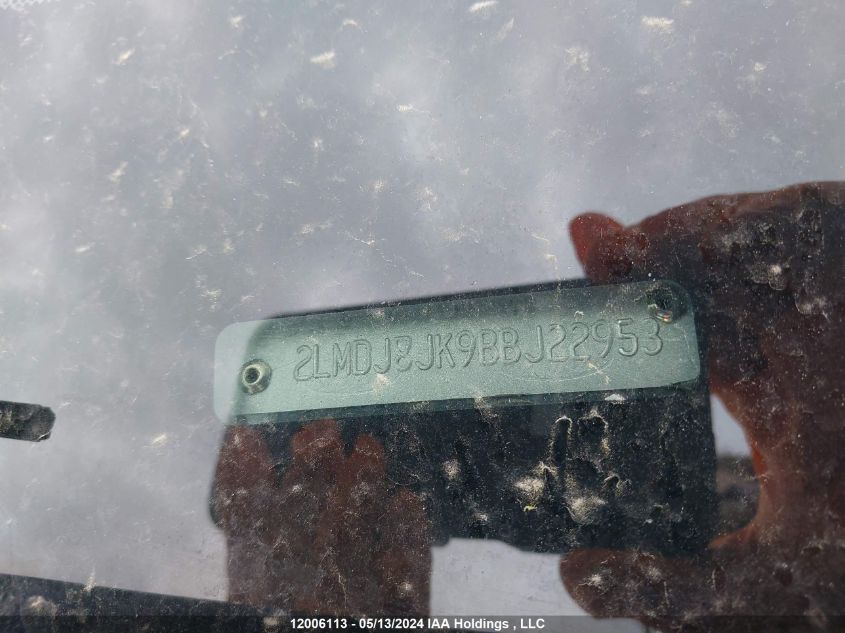 2011 Lincoln Mkx VIN: 2LMDJ8JK9BBJ22953 Lot: 12006113