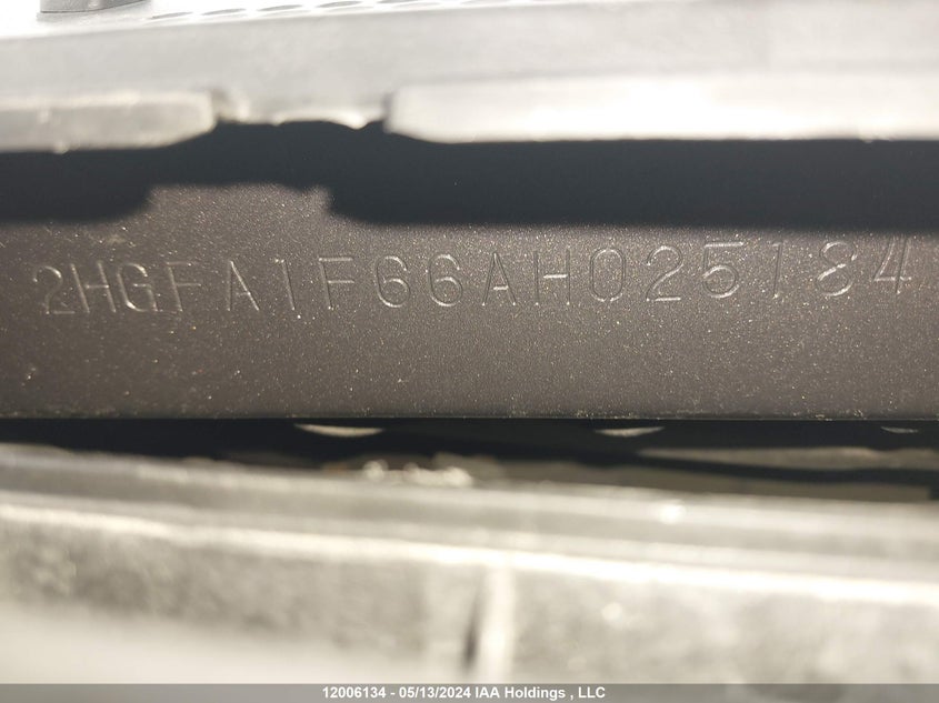 2010 Honda Civic Lx-S VIN: 2HGFA1F66AH025184 Lot: 12006134