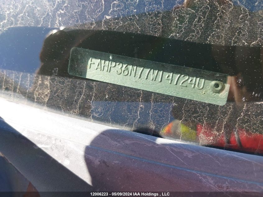 2007 Ford Focus Zxw/S/Se/Ses VIN: 1FAHP36N77W147240 Lot: 12006223