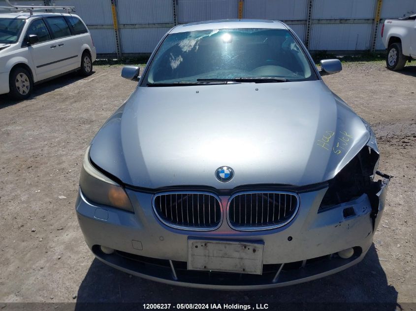 2007 BMW 530 I VIN: WBANE73547CM44625 Lot: 12006237