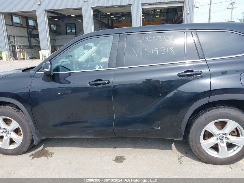 2020 Toyota Highlander Le VIN: 5TDBZRBH6LS519318 Lot: 12006308