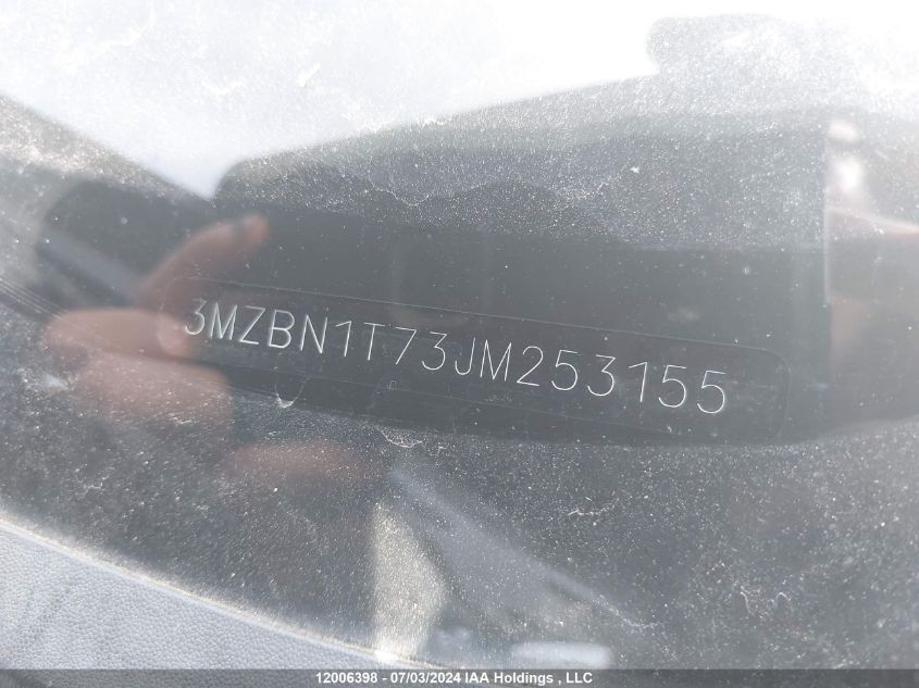2018 Mazda Mazda3 VIN: 3MZBN1T73JM253155 Lot: 12006398