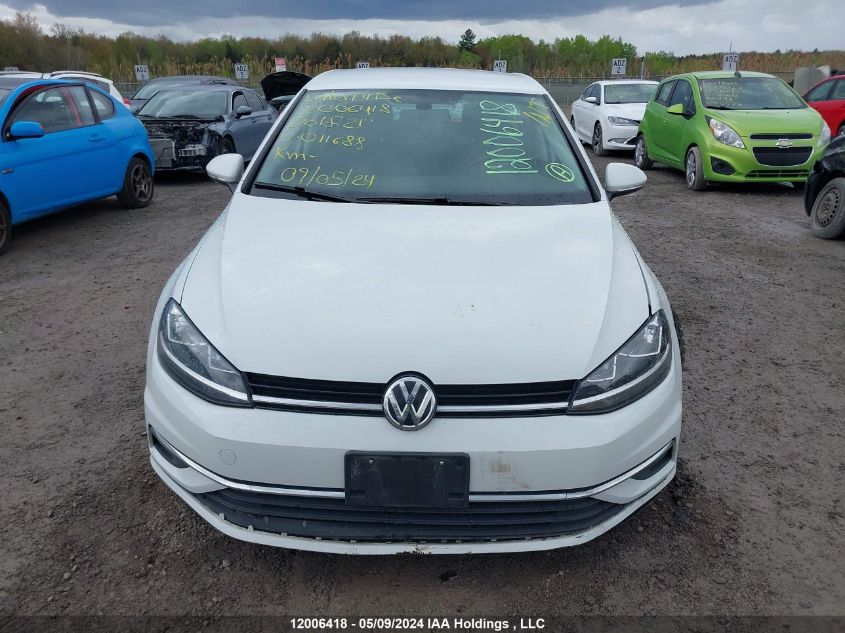 2021 Volkswagen Golf VIN: 3VWG57AU4MM011688 Lot: 12006418