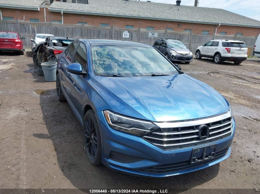 2019 Volkswagen Jetta VIN: 3VWE57BU9KM015822 Lot: 12006445