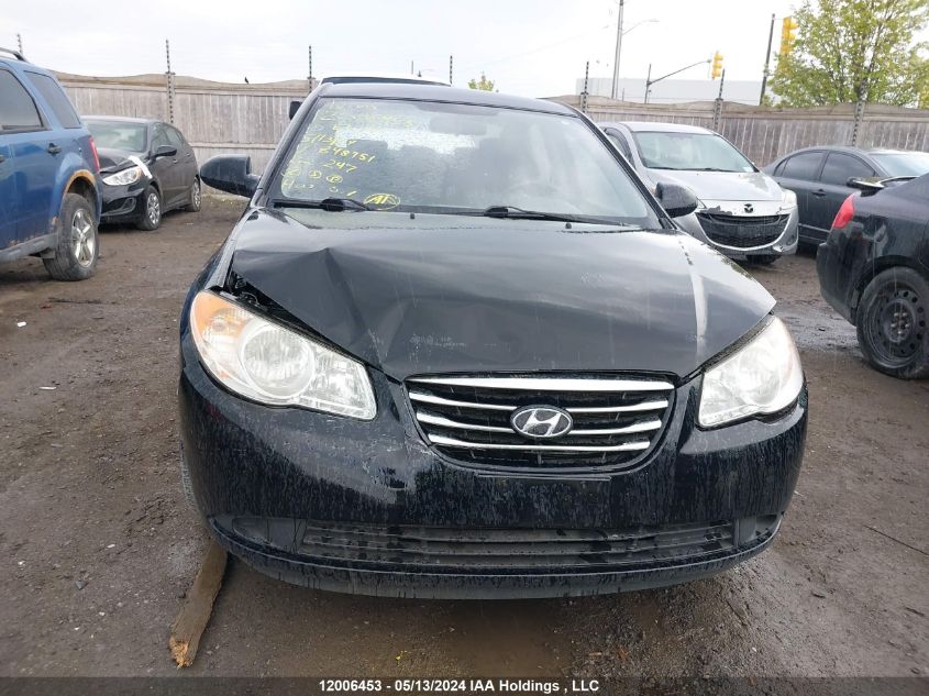 2010 Hyundai Elantra Gls VIN: KMHDU4AD3AU848751 Lot: 12006453