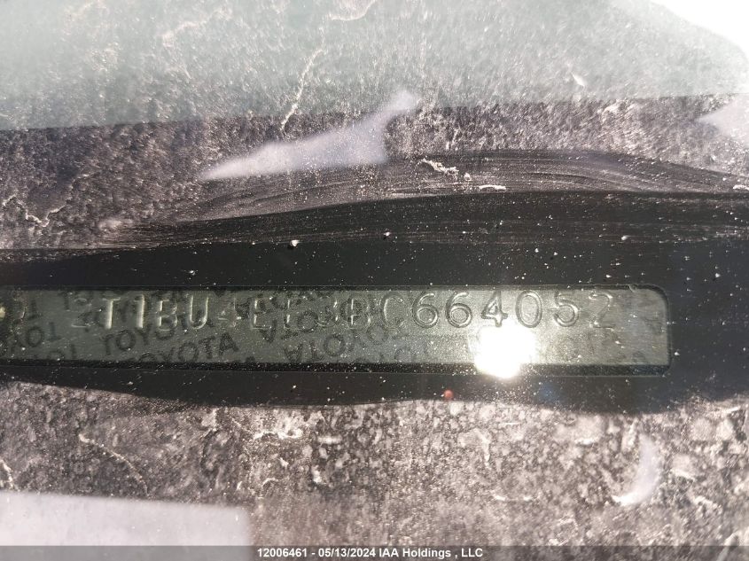 2011 Toyota Corolla VIN: 2T1BU4EE3BC664052 Lot: 12006461