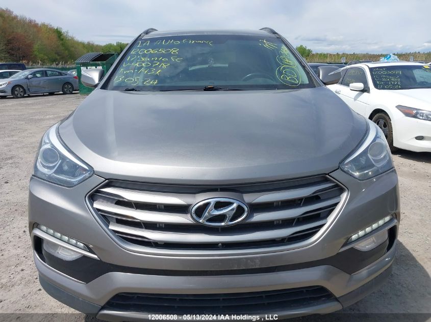 2017 Hyundai Santa Fe Sport 2.4 Premium VIN: 5XYZUDLBXHG400718 Lot: 12006508