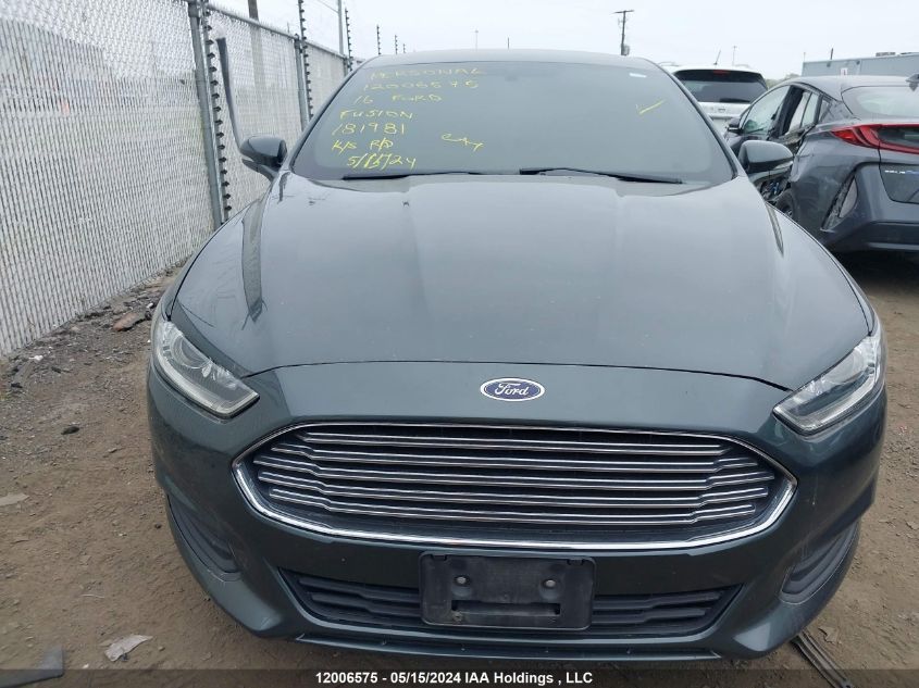 2016 Ford Fusion Se VIN: 3FA6P0H70GR181981 Lot: 12006575