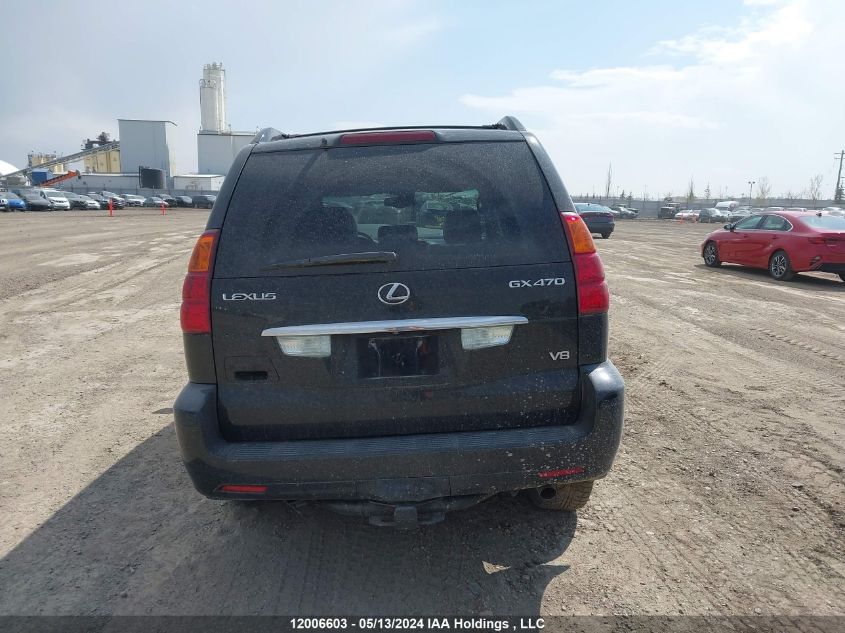 2006 Lexus Gx 470 VIN: JTJBT20X460109768 Lot: 12006603