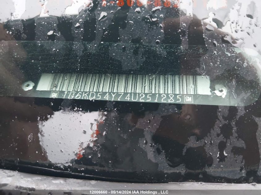 2004 Cadillac Deville VIN: 1G6KD54Y74U251285 Lot: 12006660