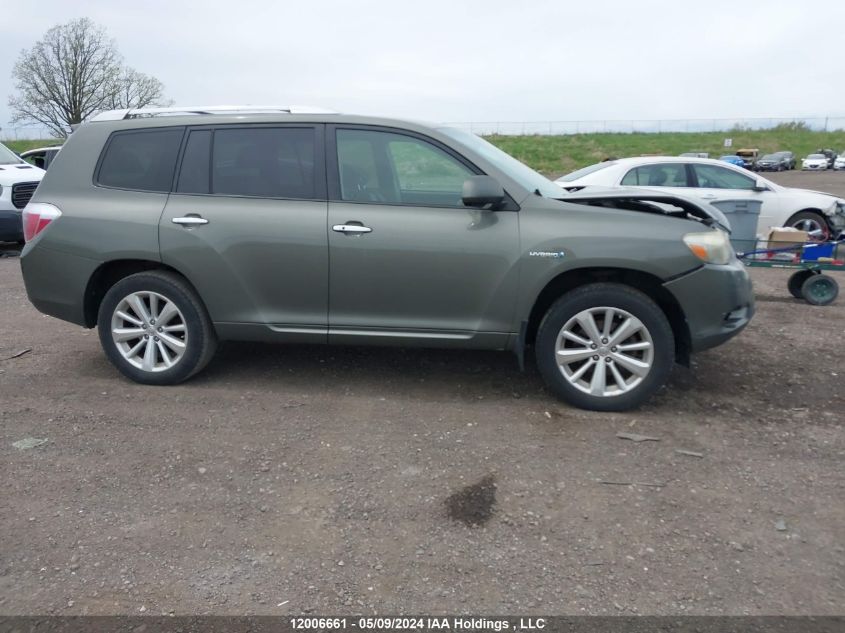 2009 Toyota Highlander Hybrid Hybrid VIN: JTEEW41A592031681 Lot: 12006661