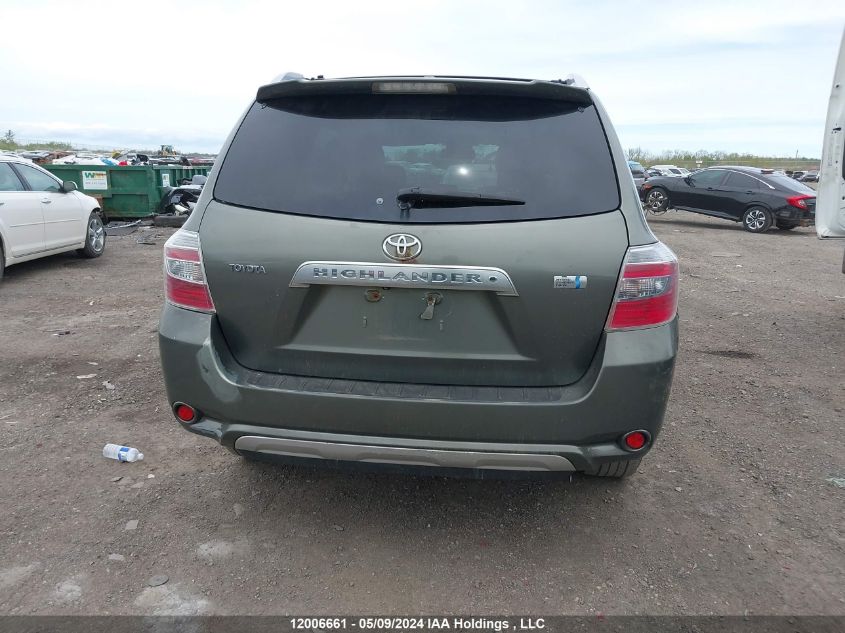 2009 Toyota Highlander Hybrid Hybrid VIN: JTEEW41A592031681 Lot: 12006661